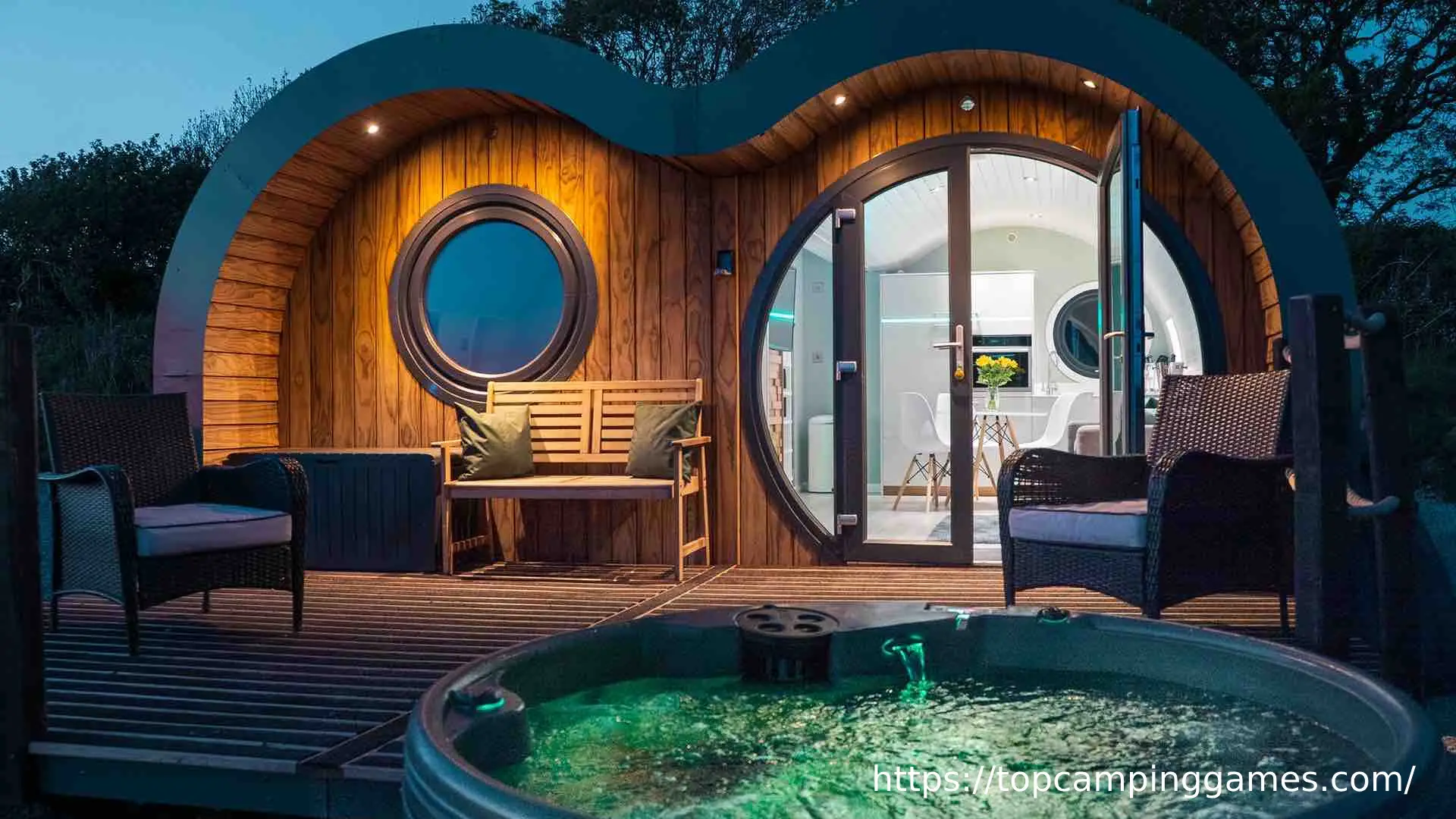 Camping Pods with Hot Tubs