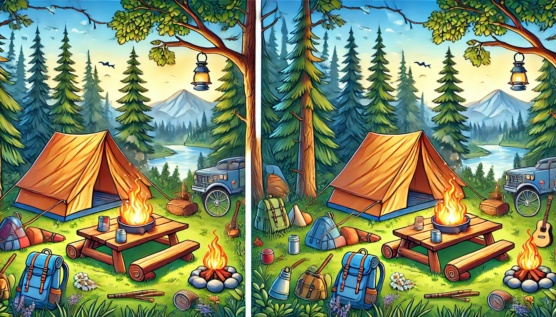 find the difference games camping